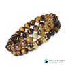 TCC™ Natural Tiger Eye Stone Crown Charm Bracelet